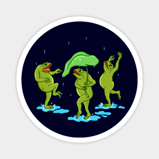 Frogs in the Rain Magnet